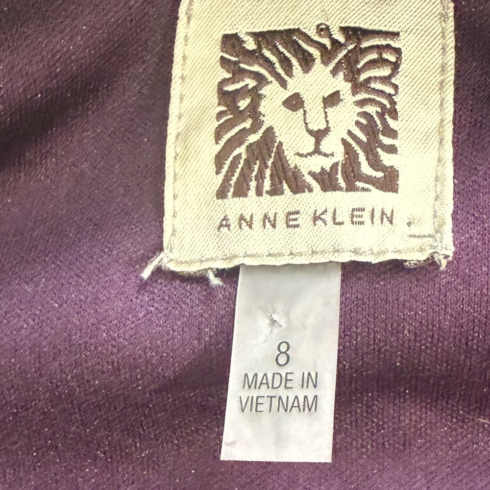 Anne Klein Deep Purple Long Sleeve Dress - Picture 10 of 10